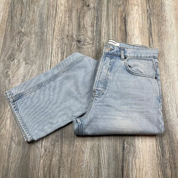 Reformation Jeans Women's Blue Wash Tahoe Button Fly Size 28 Light Wash - Picture 1 of 16